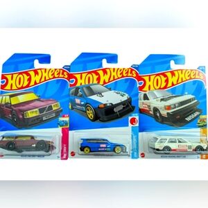 HOT WHEELS set of 3 - Honda Civic, Nissan Maxima, Volvo 240 drift wagon